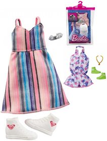 Oblečky kompletní s doplňky pro panenku Barbie 8 druhů