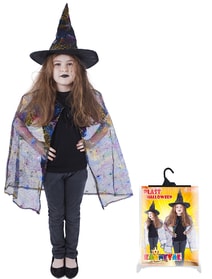 Kostým pro děti čarodějnice/halloween - plášť + klobouk