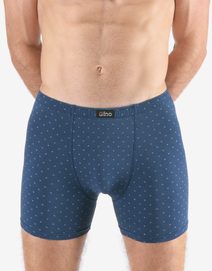 GINA pánské boxerky s delší nohavičkou nadměrné, šité, s potiskem 74175P