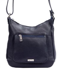 MiaMore Kožená crossbody dámská kabelka tmavě modrá