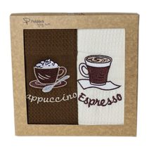 Polášek Dárková sada vaflových vyšívaných utěrek Bavlna, 2 ks set 10