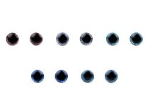 Oči glitrové s pojistkou Ø10 mm 10 sad
