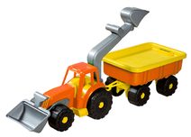 Androni Traktorový nakladač s vlekem Power Worker - délka 58 cm oranžový