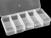 Plastový box / zásobník 6,8x12,7x2,2 cm