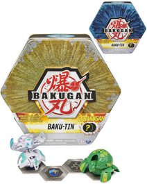 Bakugan plechový box s exkluzivní figurkou (s3, doplňky; 2 varianty)