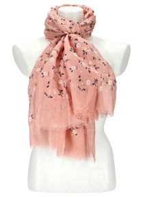 Letní dámský šátek 180x72 cm růžová