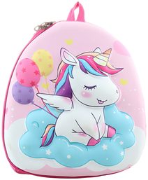 Batoh dětský holčičí Jednorožec 28x30x3cm s poutkem na zip plast/textil