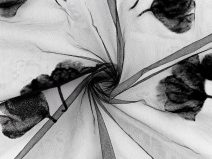 Tyl s listy ginkgo metráž