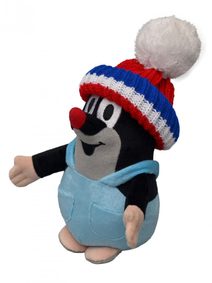 MORAVSKÁ ÚSTREDNA Krtek 20 cm, kalhotky, kulich červený-trikolora, plyšová hračka