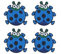 Podtácek sada 4 ks Modrá 1100/060 10x10 cm - 4ks