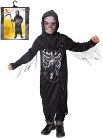 KARNEVAL Šaty Smrtka vel. S (105-116cm) 4-6 let *KOSTÝM*