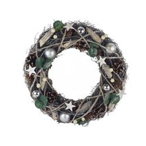 Vánoční věnec P2285 - 34 × 34 × 10 cm