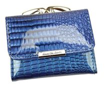 Jennifer Jones Kožená modrá malá dámská peněženka