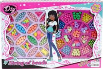 Korálky navlékací velký kreativní set s přívěsky výroba dětská bižuterie