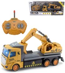 RC Nákladní auto s bagrem na vysílačku 27MHz na baterie Světlo