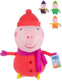 PLYŠ Peppa Pig 50cm v zimním oblečku 4 druhy *PLYŠOVÉ HRAČKY*