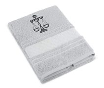 Froté ručník mozaika se znamením VÁHY Šedá 123/042