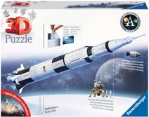 RAVENSBURGER Puzzle 3D Vesmírná raketa Saturn V 440 dílků 70x50cm skládačka