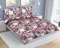 Povlečení bavlna na dvoudeku - 200x220, 2ks 70x90 cm (200 cm šířka x 220 cm délka prodloužená) Amarylka růžová