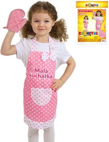 KARNEVAL Šaty Malá kuchařka set zástěra + rukavice *KOSTÝM*