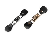 Zapínání z eko kůže na kabelky, oděvy 3x12 cm