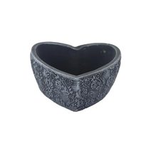 Cementový obal k osázení srdce X7072/1 - 15 x 15.5 x 6 cm