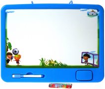 Tabule oboustranná nástěnná set s křídami a fixou Modrá