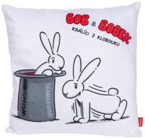MORAVSKÁ ÚSTŘEDNA Polštář Bob a Bobek cvičit 30x30cm s potiskem