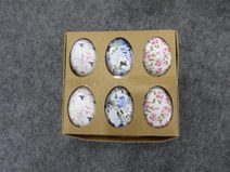 Velikonoční vajíčka 6 ks – stylová dekorace na jarní výzdobu (6 cm) X6806