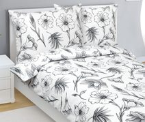 Povlečení krepové Bílá,Šedá 80/935