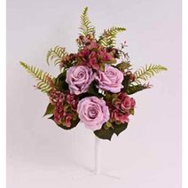 kytice růží, hortenzie horizontální 60 cm, fialová - 60 cm