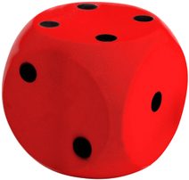 ANDRONI Kostka hrací soft měkká 10cm červená molitanová