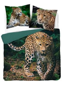 DETEXPOL Francouzské povlečení Leopard natur Bavlna, 220/200, 2x70/80 cm