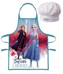 Dětská zástěra s kuchařskou čepicí Ledové Království 2 Believe Polyester 52x42 cm