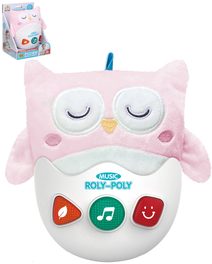 PLYŠ Roly-poly baby sova kývací pro miminko na baterie Světlo Zvuk