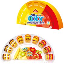 Modelína teplé barvy kreativní sada 18 kelímků plastelína s nástroji