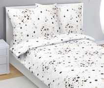 Povlečení krepové Hnědá,Bílá 80/305