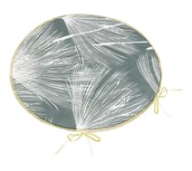 Sedák Adéla kulatý hladký - průměr 40 cm Chmýří šedá