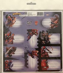 Samolepící jmenovky Spiderman Papír, 20x20 cm