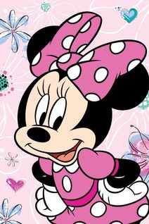 Deka mikroflanel Minnie Flowers 02 Polyester, 100/150 cm