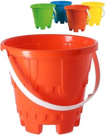 Kyblík barevný na písek formička 2v1 hrad 17cm 4 barvy plast