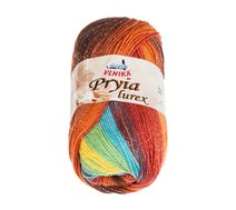 Příze PRYIA lurex Červená,Žlutá,Modrá,Zelená 323 100g / 245 m