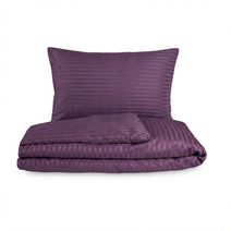 Saténové povlečení s proužkem PURPUROVÉ
