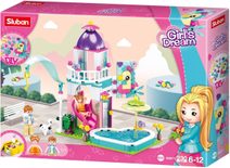 SLUBAN Girls Dream Domek se skluzavkou 230 dílků + 2 figurky STAVEBNICE