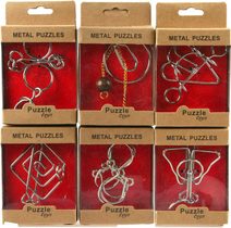 Hlavolam kovový 8-10cm 6 druhů v krabičce