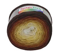 Příze SpagoYarn Rainbow Bílá,Žlutá,Hnědá,Hnědá 7 250g / 1000 m