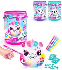 EP Line Airbrush Squish Pals Paint Can set plyšák k vybarvení 3 druhy