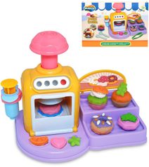 MODELO Pečící trouba kreativní set dortíky modelína s nástroji