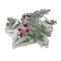 Vánoční svícen na jednu svíčku P2288 - 17 × 8 cm