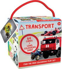 JIRI MODELS Pexeso na cesty Doprava + omalovánky v krabičce